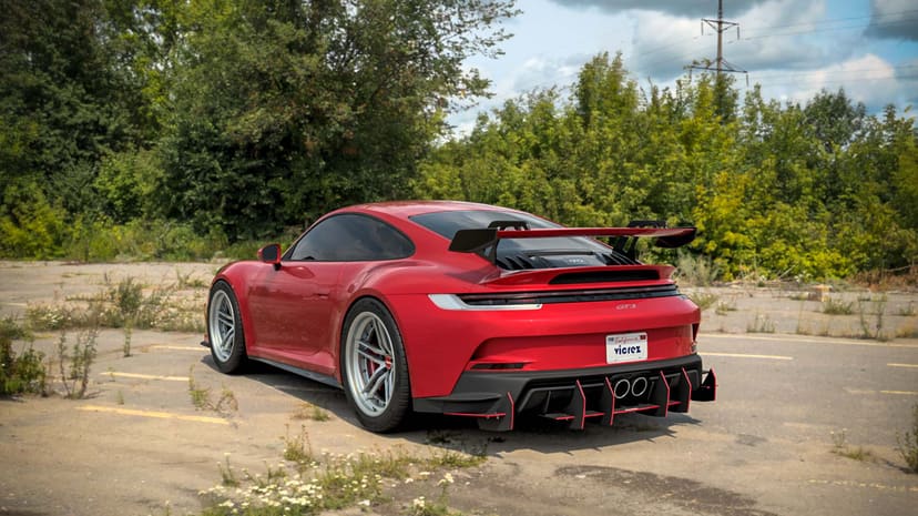 Vicrez Uruzo Style Rear Diffuser vz102626| Porsche 911 GT3 2022-2025