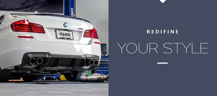 Vicrez BMW F10 M5 2011-2016 VZS Carbon Fiber Rear Diffuser vz100435