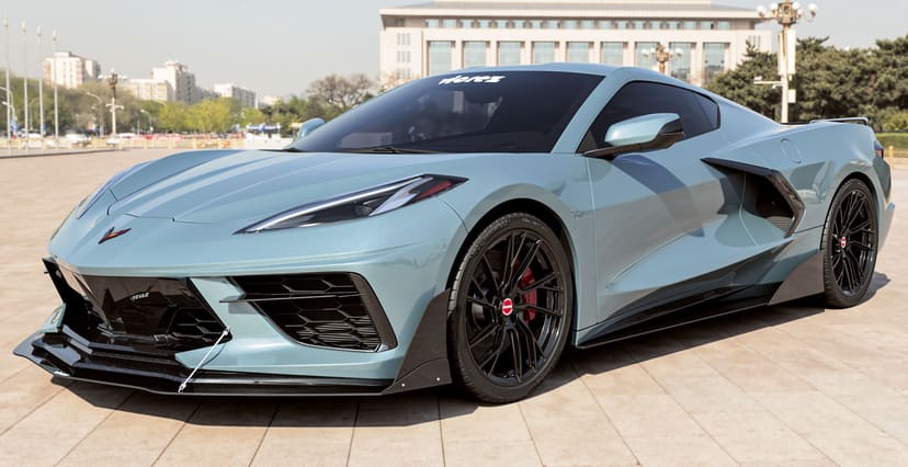 Vicrez VZR1 Front Bumper Lip Splitter vz101671 | Chevrolet Corvette C8 2020-2021