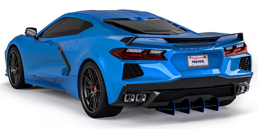Vicrez 160LV Rear Diffuser vz102209 | Chevrolet Corvette C8 2020-2026