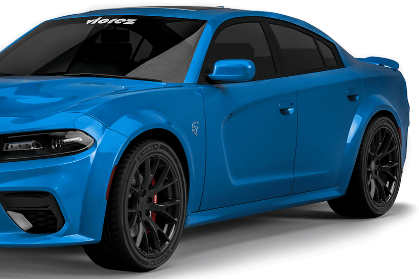 Vicrez 2020 Widebody Side Skirt Rocker Panels SRT Hellcat Style vz102198 | Dodge Charger 2015-2023