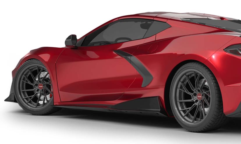Vicrez Z51 Style Side Skirts vz102469 | Chevrolet Corvette C8 2020-2026