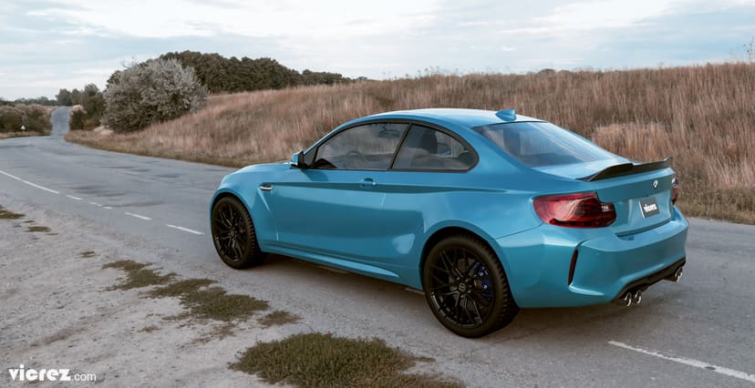 Vicrez BMW M2 F87 2016-2019 V3R Carbon Fiber Rear Wing Spoiler vz101026