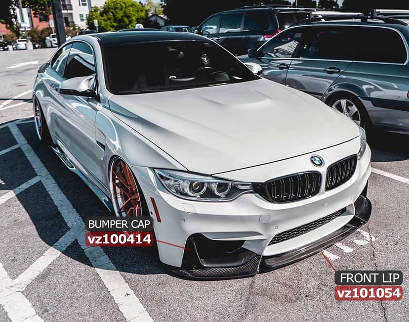 Vicrez BMW M4 F82 F83/ M3 F80 2014-2019 V4R Carbon Fiber Front Lip Splitter vz101054