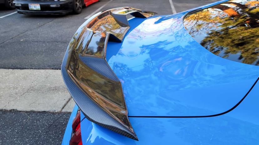 Customer Photo: Vicrez Carbon Fiber Rear Wing Spoiler GT500 Style vz102133 | Ford Mustang 2015-2020