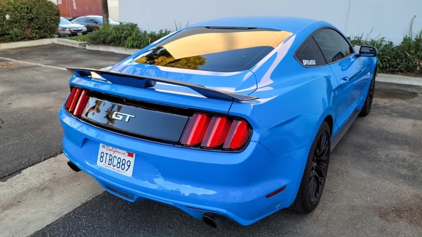 Customer Photo: Vicrez Carbon Fiber Rear Wing Spoiler GT500 Style vz102133 | Ford Mustang 2015-2020