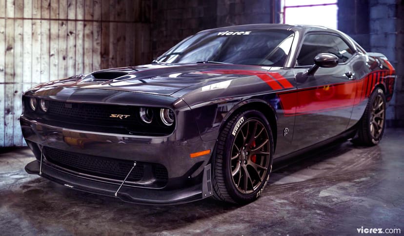 Vicrez Dodge Challenger SRT Hellcat 2015-2017 VZ Style Front Bumper Splitter vz10661