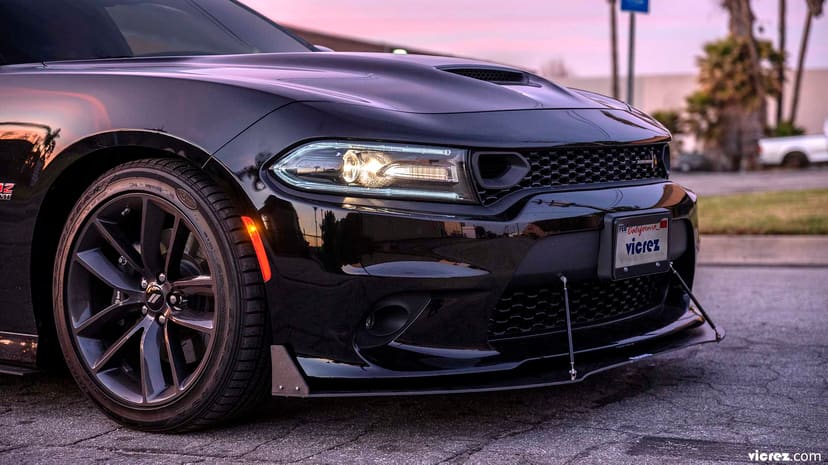 Vicrez V3R Front Splitter vz102291 | Dodge Charger SRT, Scat Pack 2015-2021
