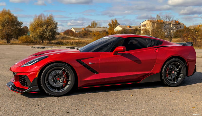 Vicrez VZR1 Side Skirt Splitters vz102153 | Chevrolet Corvette C7 2014-2019