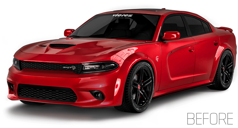 Vicrez Front Grille w/ LED Lights SRT Hellcat Style vz102123 | Dodge Charger 2015-2020