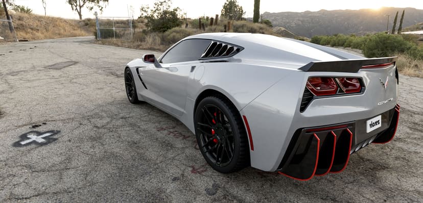 Vicrez Genali Rear Diffuser Add-on vz101400 | Chevrolet Corvette C7 2014-2019