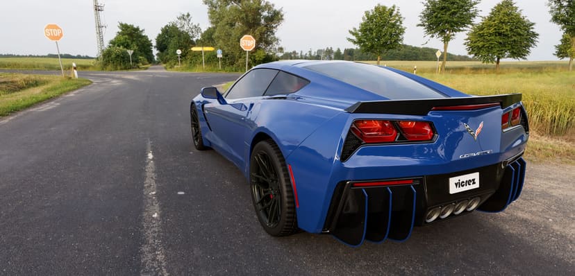 Vicrez Genali Rear Diffuser Add-on vz101400 | Chevrolet Corvette C7 2014-2019
