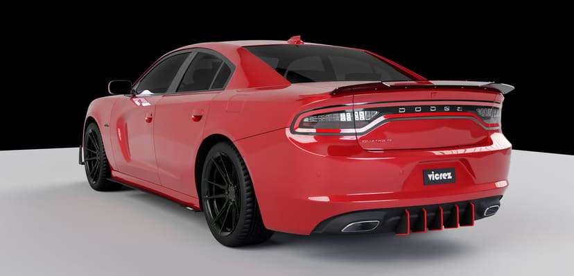 Vicrez Genali Rear Diffuser Add-on vz101402 | Dodge Charger 2015-2023
