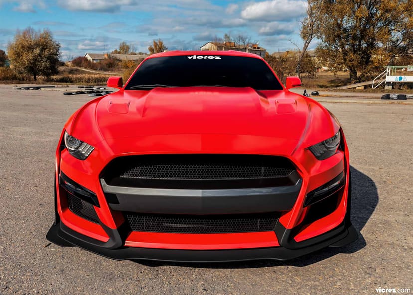 Vicrez GT500 Style Front Bumper Cover vz101816 | Ford Mustang 2015-2022