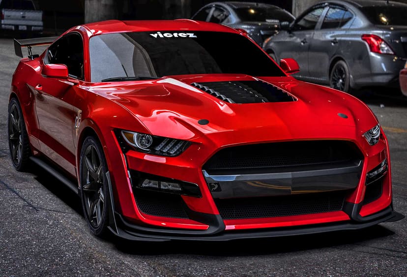 Vicrez GT500 Style Front Bumper Cover vz101815 | Ford Mustang 2018-2023