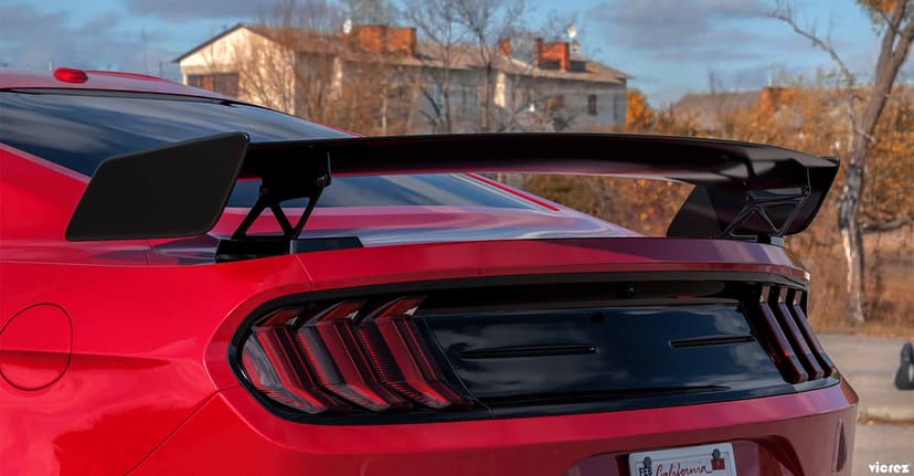 Vicrez GT500 Style Track Pack Rear Wing Spoiler vz102218 | Ford Mustang 2015-2020