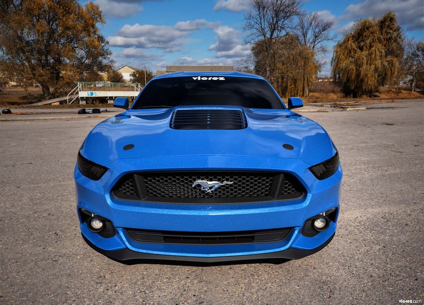 Vicrez Hood W/ Air Vent Scoop GT500 Style vz102168| Ford Mustang 2015-2017
