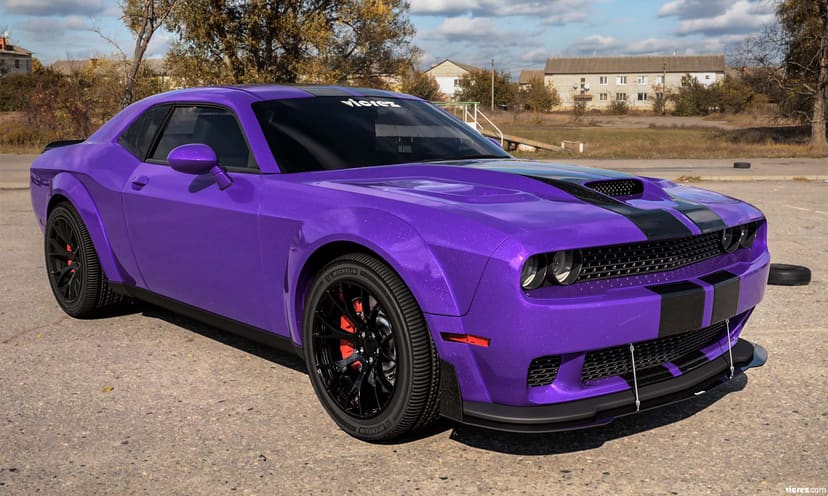 Vicrez Hood W/ Air Vent Scoop Hellcat Style vz102128 | Dodge Challenger 2008-2020