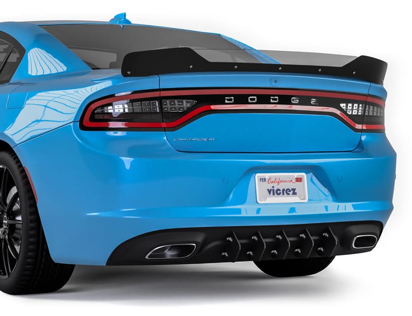 Vicrez Rear Diffuser Add-on LV Style vz101078 for 2015-2018 Dodge Charger