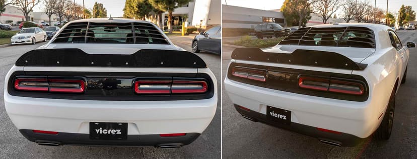 Vicrez LV Style Quarter Window Louvers vz100861 | Dodge Challenger 2008-2019