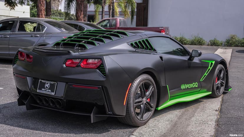 Vicrez LV Style Rear Window Louvers vz102121 |Chevrolet Corvette C7 2014-2019