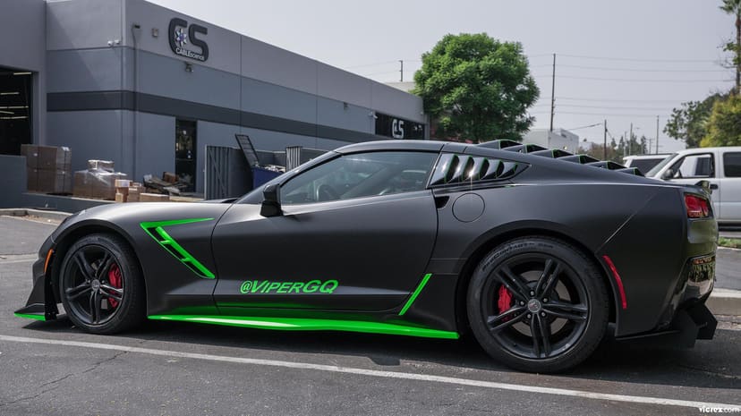 Vicrez LV Style Rear Window Louvers vz102121 |Chevrolet Corvette C7 2014-2019