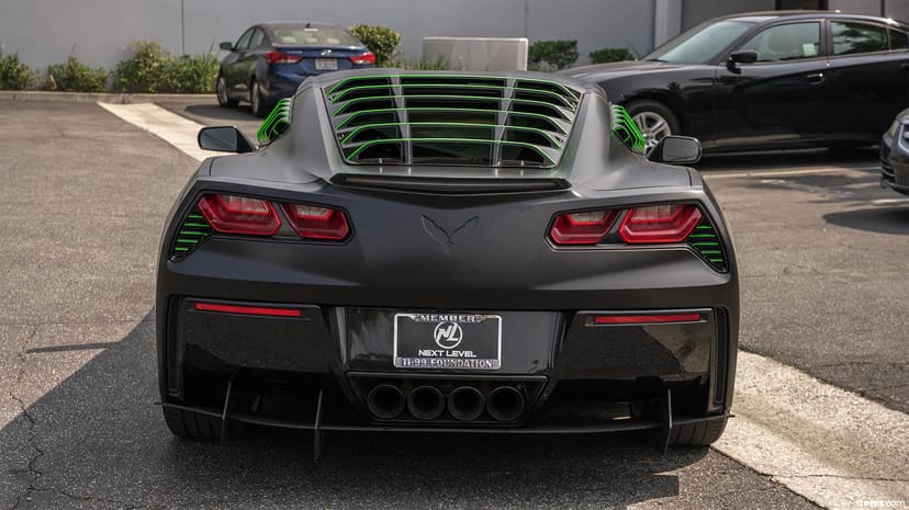 Vicrez LV Style Rear Window Louvers vz102121 |Chevrolet Corvette C7 2014-2019