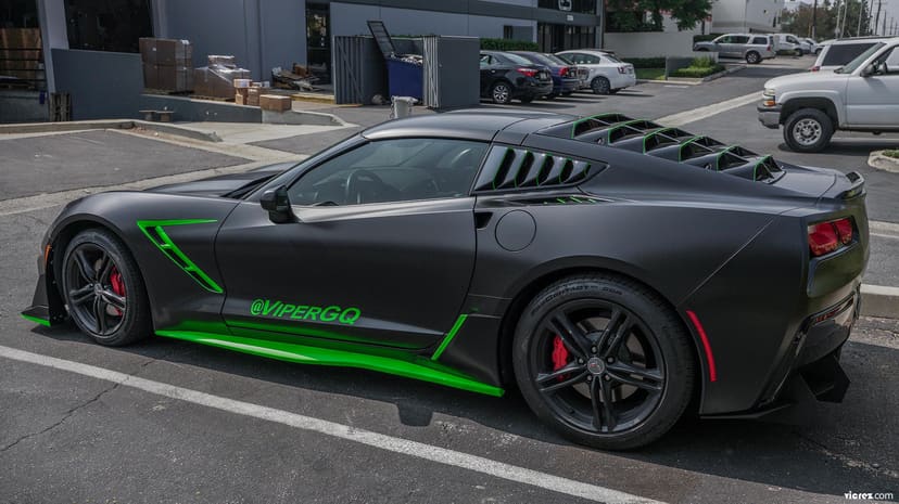 Vicrez LV Style Rear Window Louvers vz102121 |Chevrolet Corvette C7 2014-2019