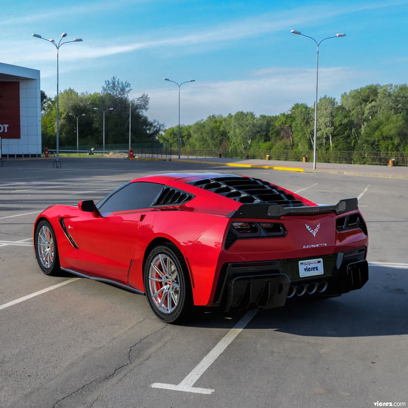 Vicrez LV Style Rear Window Louvers vz102121 |Chevrolet Corvette C7 2014-2019