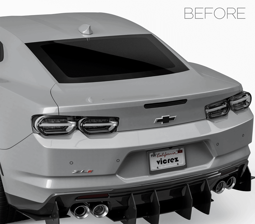 Vicrez LV Style Rear Window Louvers vz102179 | Chevrolet Camaro 2016-2024