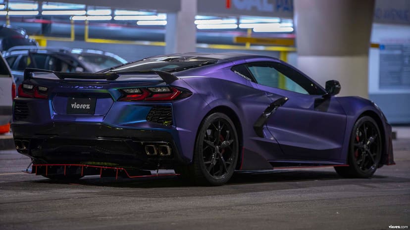 Vicrez R1 Rear Diffuser vz102106 | Chevrolet Corvette C8 2020-2021