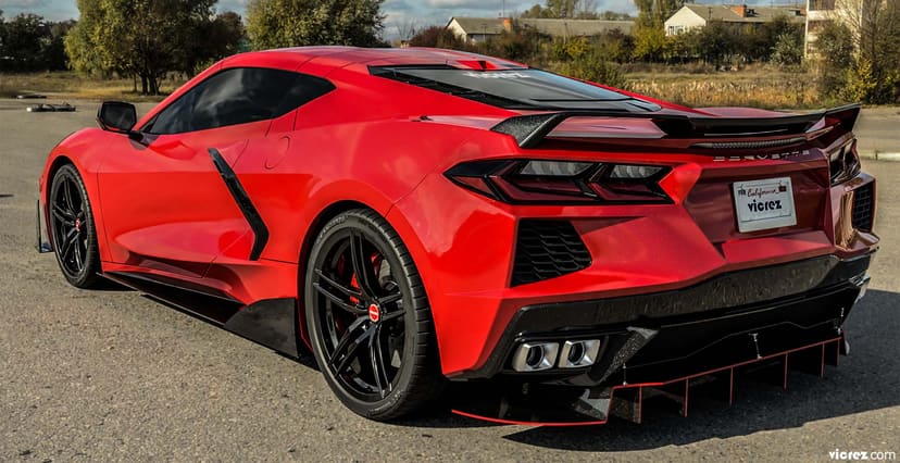Corvette C8 x Vicrez VAF Forged Wheels  (Finished in Gloss Black)