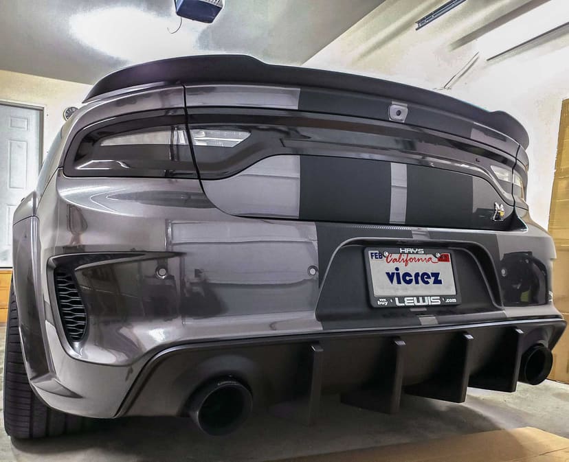 Vicrez V3R Style Rear Diffuser vz102166 | Dodge Charger Widebody 2020-2021