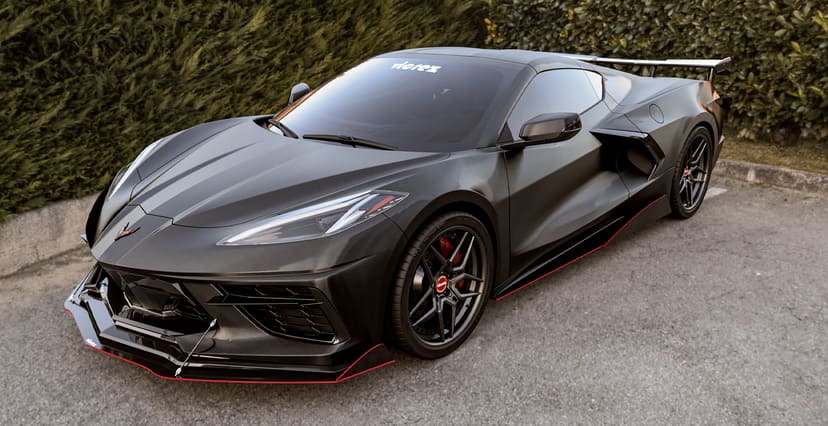 Vicrez V5R Front Splitter vz102321 | Chevrolet Corvette C8 2020-2021