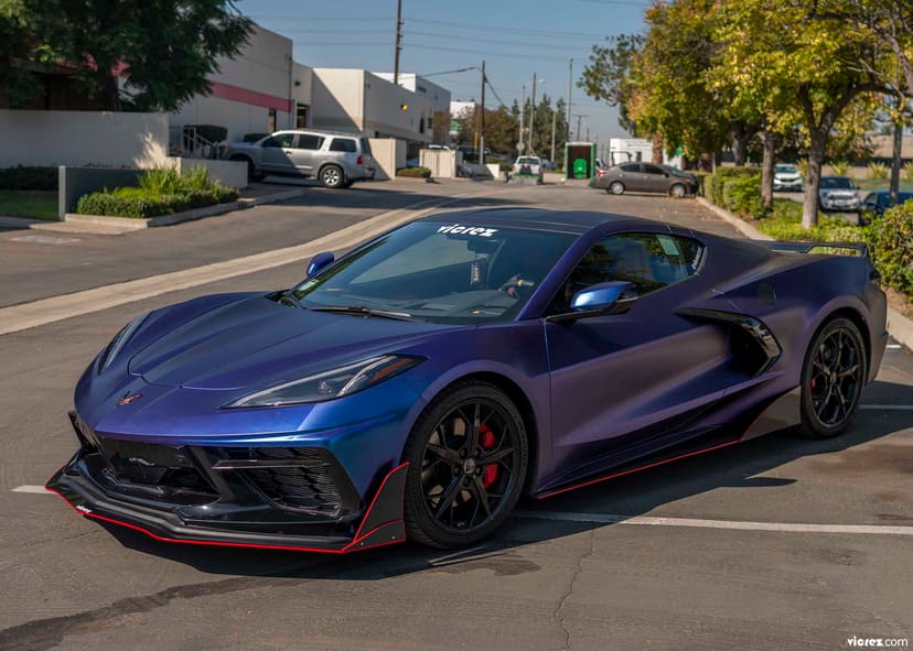 Vicrez VZR1 Front Bumper Lip Splitter vz101671 | Chevrolet Corvette C8 2020-2021