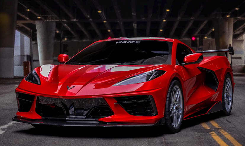 Vicrez VZR2 Style Front Bumper Lip vz102461 | Chevrolet Corvette C8 2020-2022