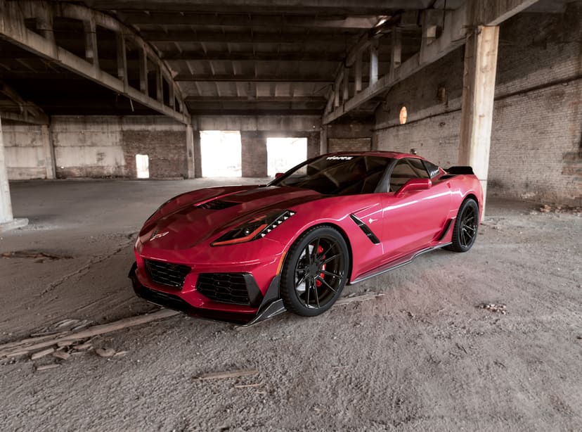 Vicrez Z06 Style Rear Rocker Lower Brake Scoop Vents w/ VZR1 front bumper| Corvette C7 Stingray 2014-2019