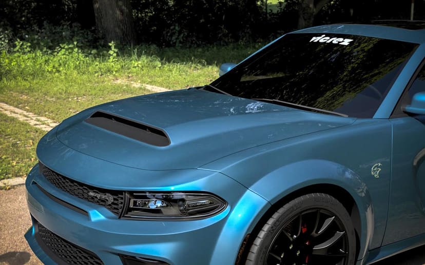 Vicrez Demon Style Hood w/ Vent Scoop vz102654 | Dodge Charger 2015-2023