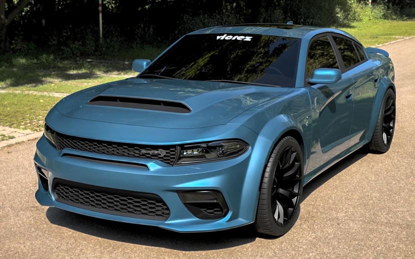 Vicrez Demon Style Hood w/ Vent Scoop vz102654 | Dodge Charger 2015-2023