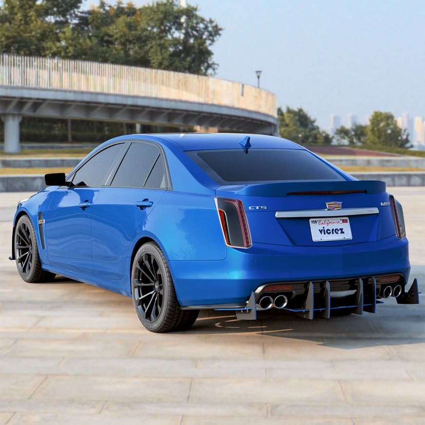 Vicrez Genali VR2 Rear Diffuser vz102643 | Cadillac CTS-V 2014-2022
