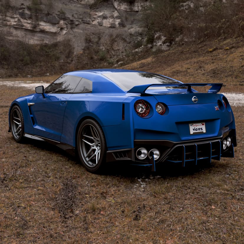 Vicrez Genali VR2 Rear Diffuser vz102646 | Nissan GTR R35 2017-2021