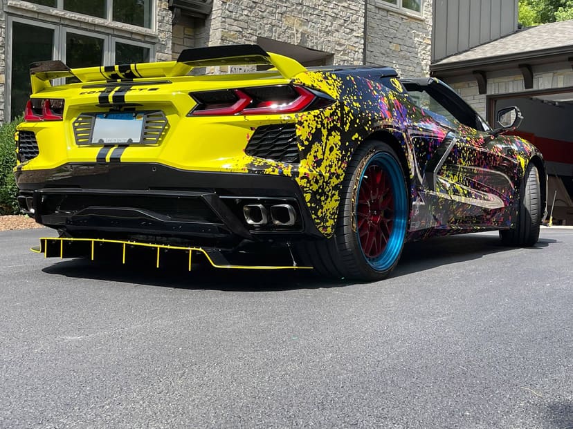 Vicrez R1 Rear Diffuser vz102106 | Chevrolet Corvette C8 2020-2026