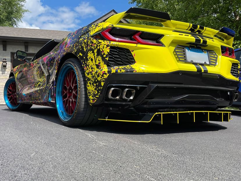 Vicrez R1 Rear Diffuser vz102106 | Chevrolet Corvette C8 2020-2026