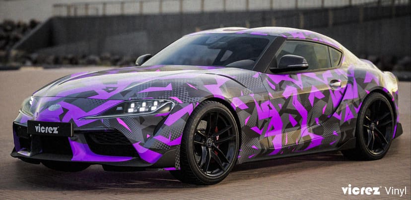 Vicrez Vinyl Car Wrap Film vzv10872 Purple Black Abstract Urban 