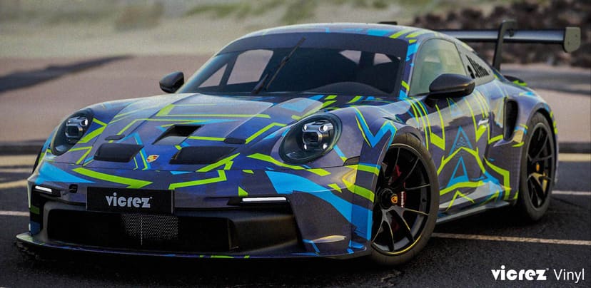 Vicrez Vinyl Car Wrap Film vzv10877 Green Urban Navy Arrow Abstract