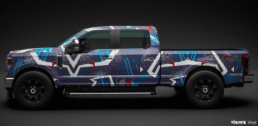 Vicrez Vinyl Car Wrap Film vzv10878 Red Navy Blue Abstract Urban