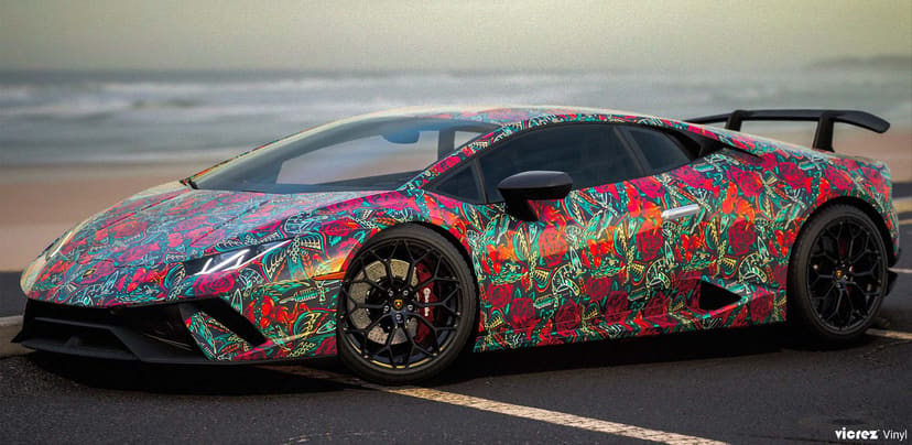 Vicrez Vinyl Car Wrap Film vzv10873 White Black Abstract Urban 