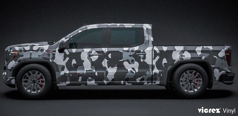 Vicrez Vinyl Car Wrap Film vzv10910 Arctic Camo