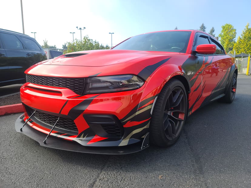 Vicrez VR3 Front Bumper Lip Splitter vz102099 | Dodge Charger Widebody 2020-2021