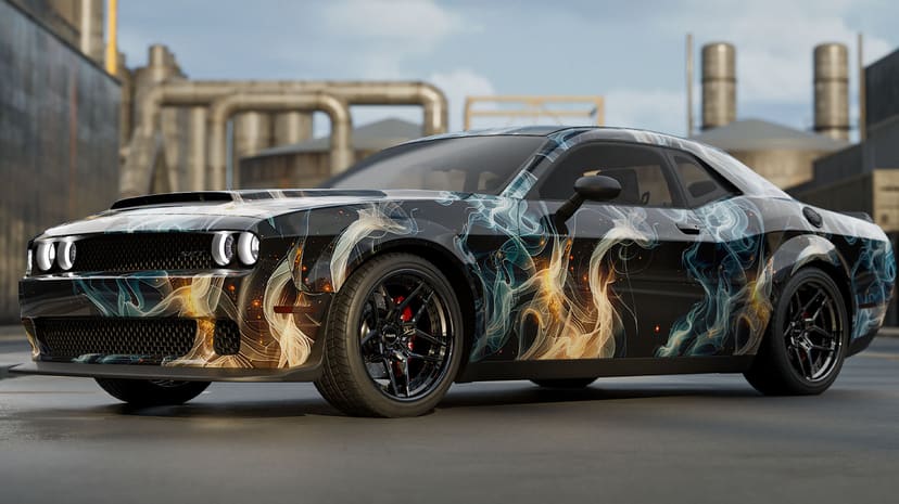 Vicrez Vinyl Car Wrap Film vzv10903 Skulls Attack